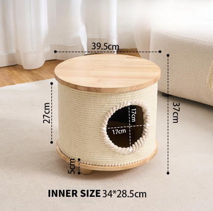 Multifunctional Woven Sisal Cat House – Side Table or Stool