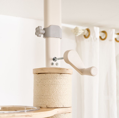 Adjustable Ceiling-Mounted Wooden Cat Tree - V02 (250-300cm)