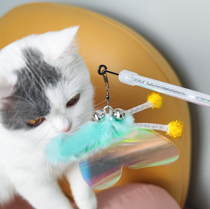 Shiny Butterfly Telescopic Cat Wand
