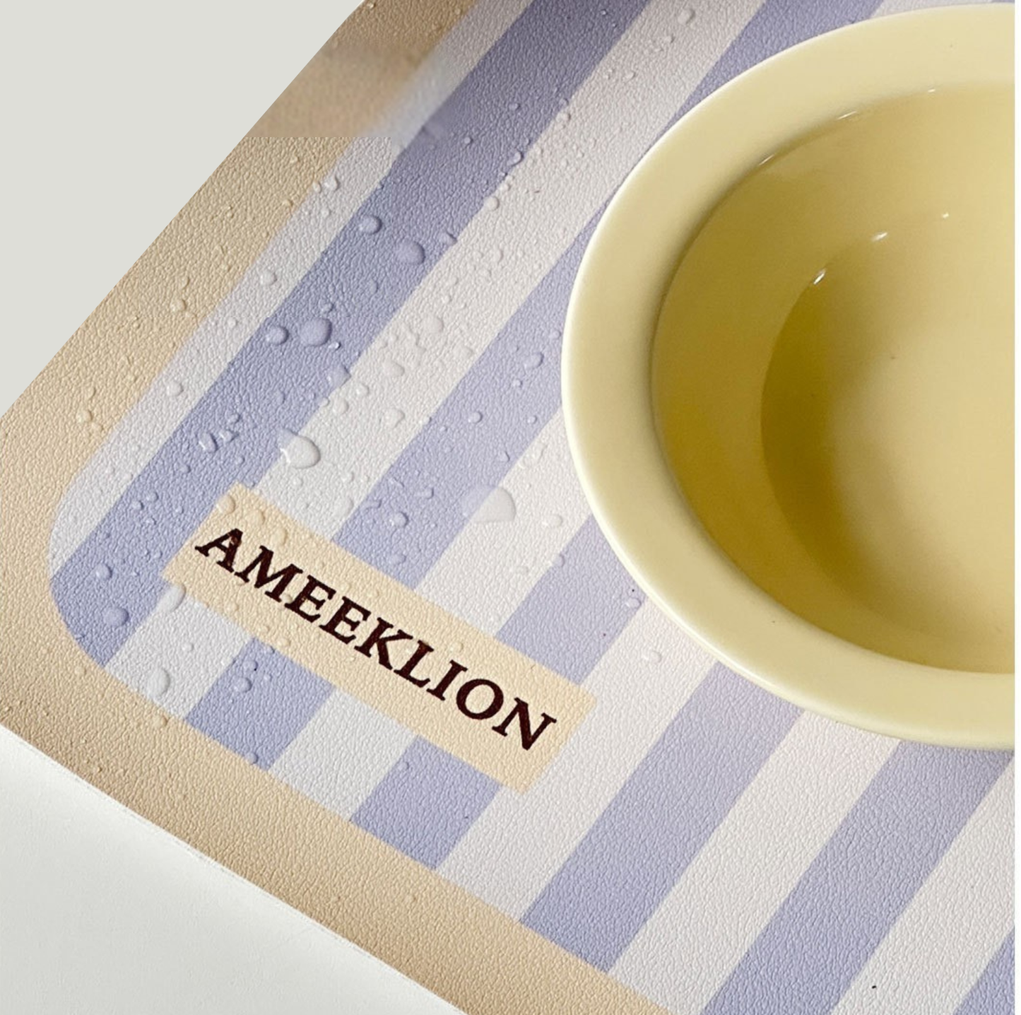Strip Pattern Foldable PU Pet Feeding Mat
