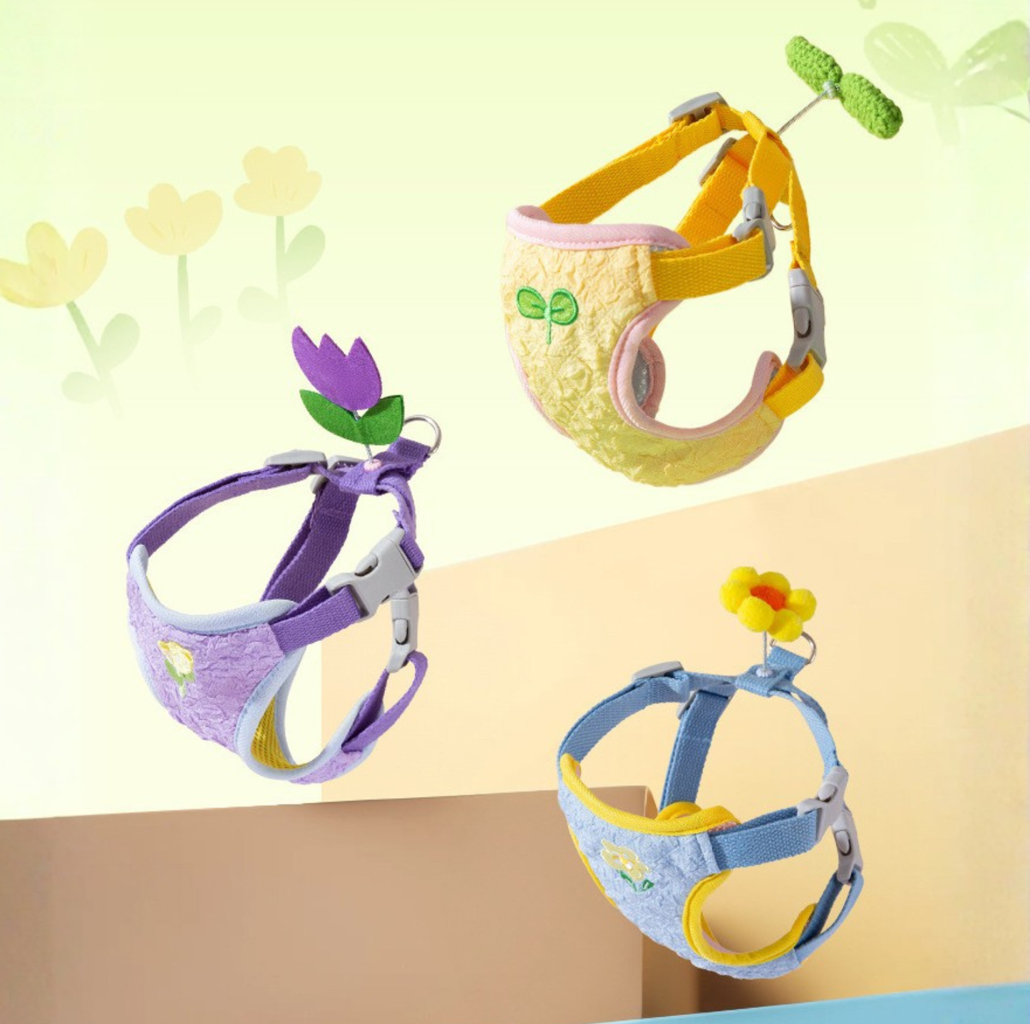 Vibrant Outdoor Pet Harness with Vest-Style Support