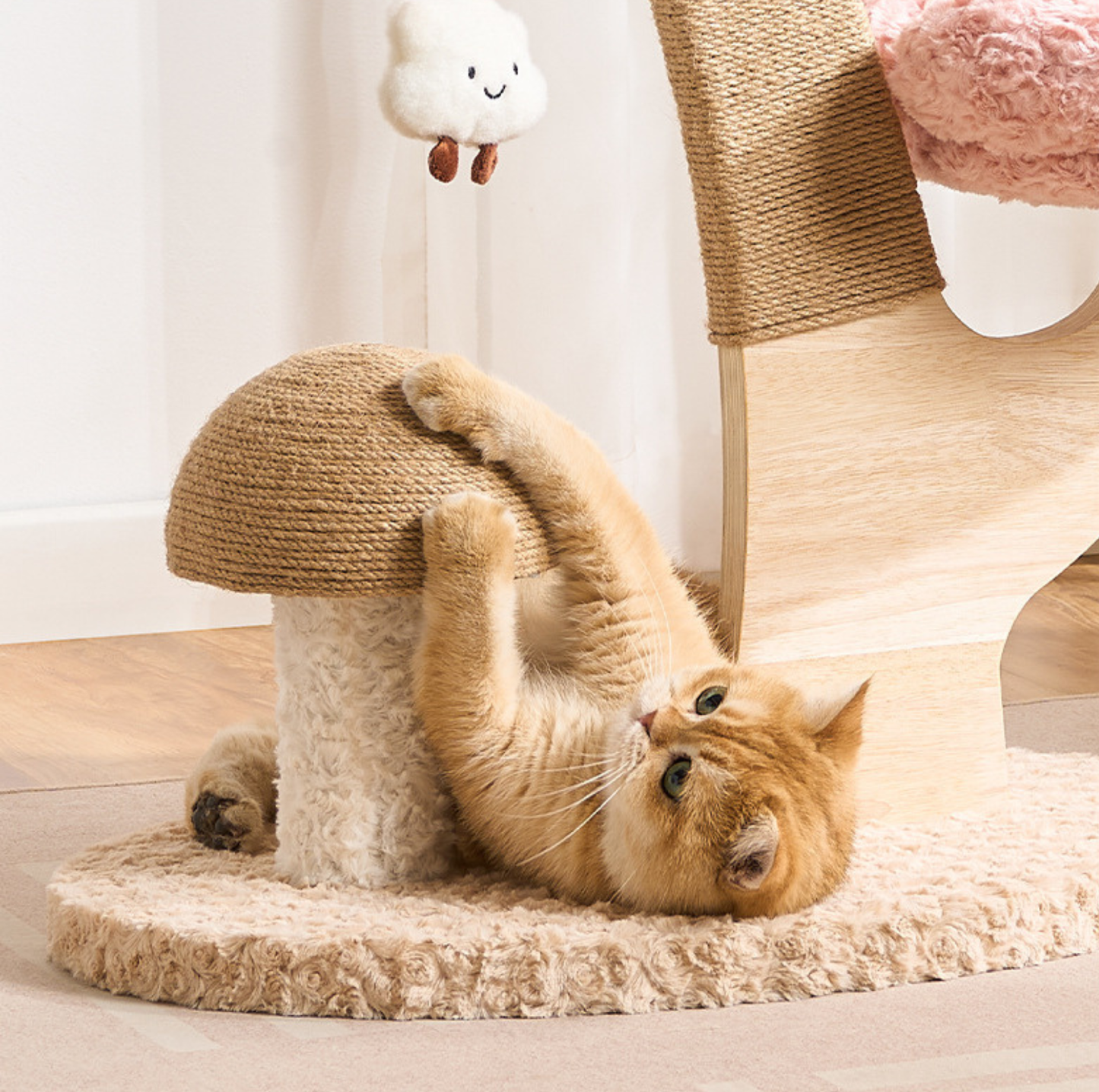 Flower Series Cat Tree – Pink Bloom (3 Platforms)