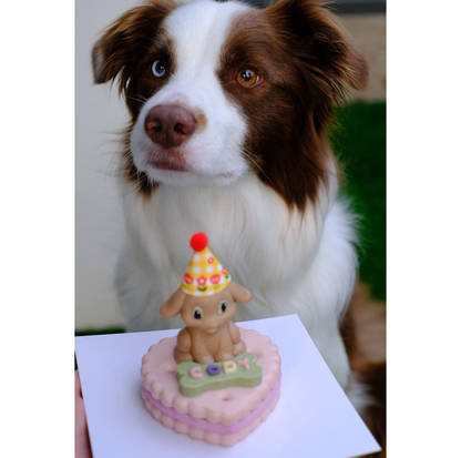 Le Petit Paws: Happy Barkday. Dog Birthday Cake - White