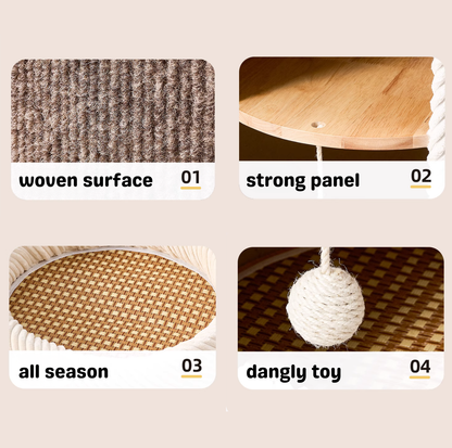 Marie Castle 3-Level Cat Tower & Bed– Multi-Tier Hideaway with Scratch-Resistant Fabric