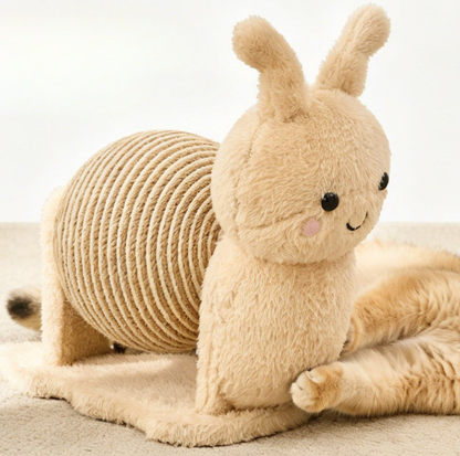 Snail Rotating Sisal Cat Scratcher Toy with Bell
