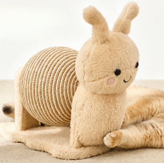 Snail Rotating Sisal Cat Scratcher Toy with Bell