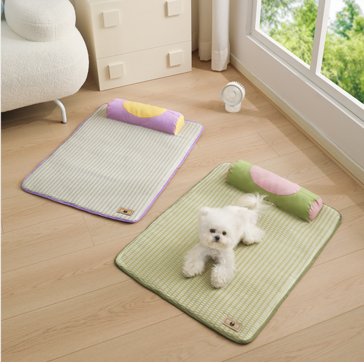 Summer Cool Feeling Pet Mat with Neck Pillow