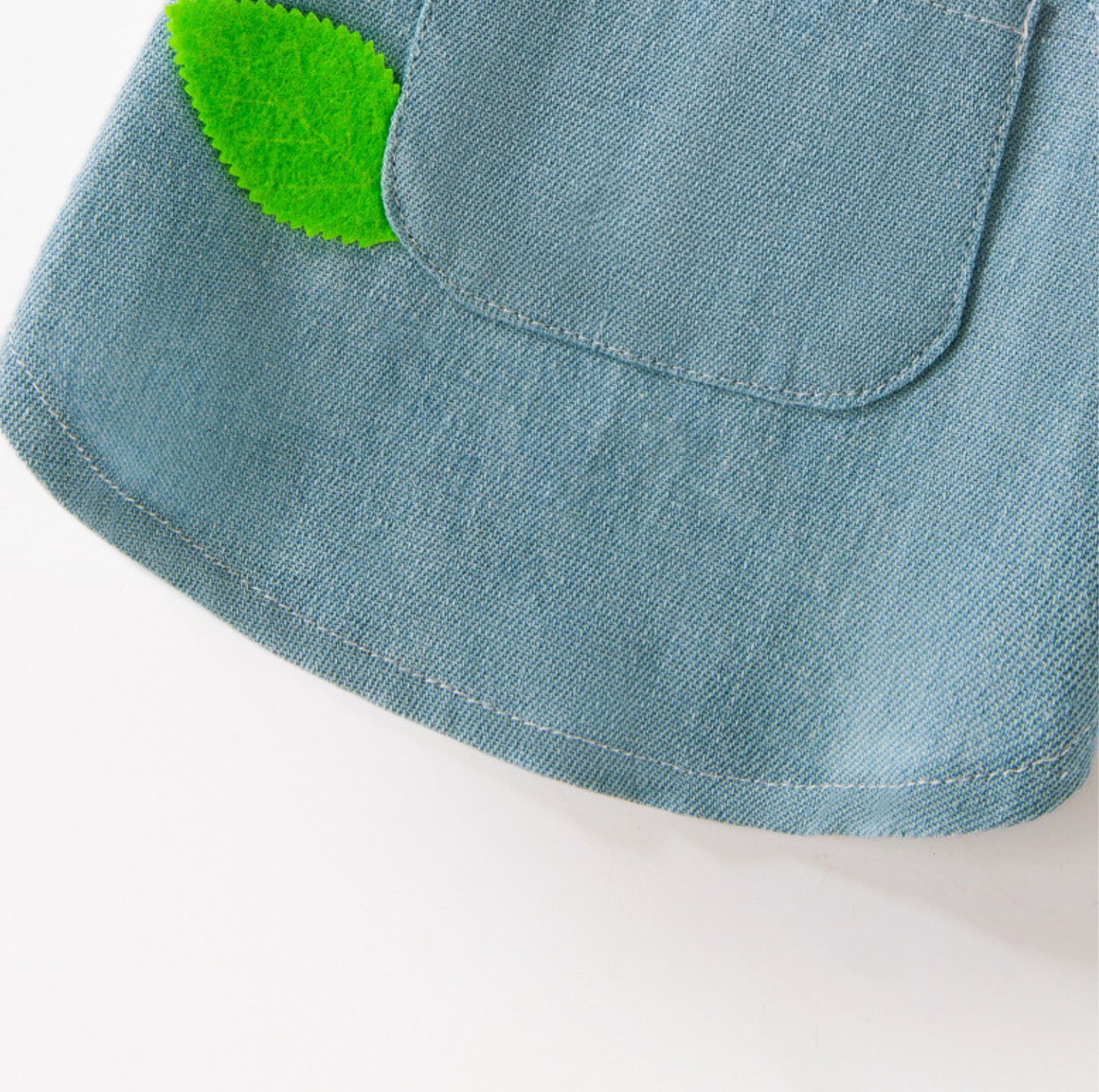 Denim Patchwork Pet Dress with D-Ring for Cats & Small Dogs