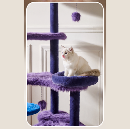 Halloween Witch Hat Cat Tree with Condo