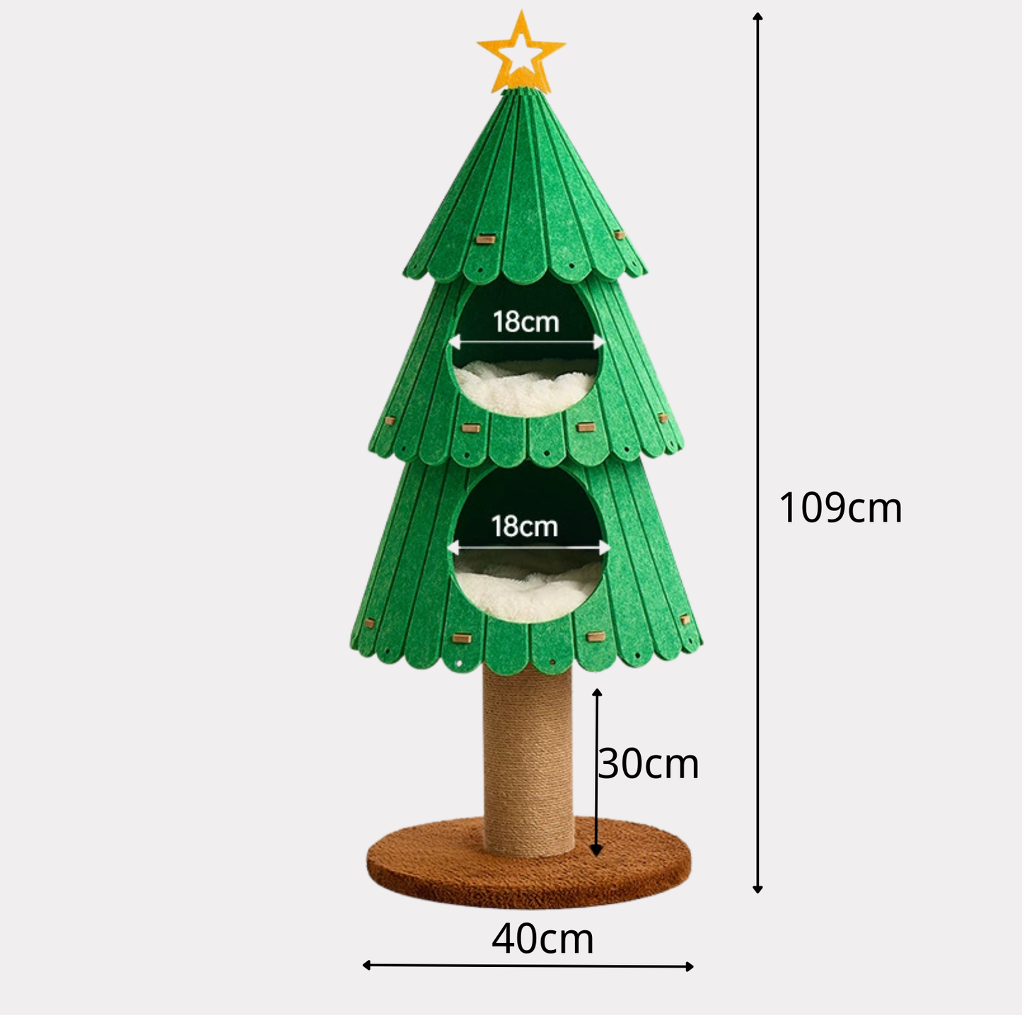 Felt Fabric Christmas Tree Cat Climbing Tower