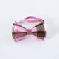 Pet Adjustable Bow/Tie Collar with Plaid Pattern