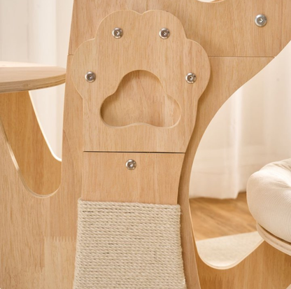 Treehouse Solid Wood Cat Villa Tower – 165 cm