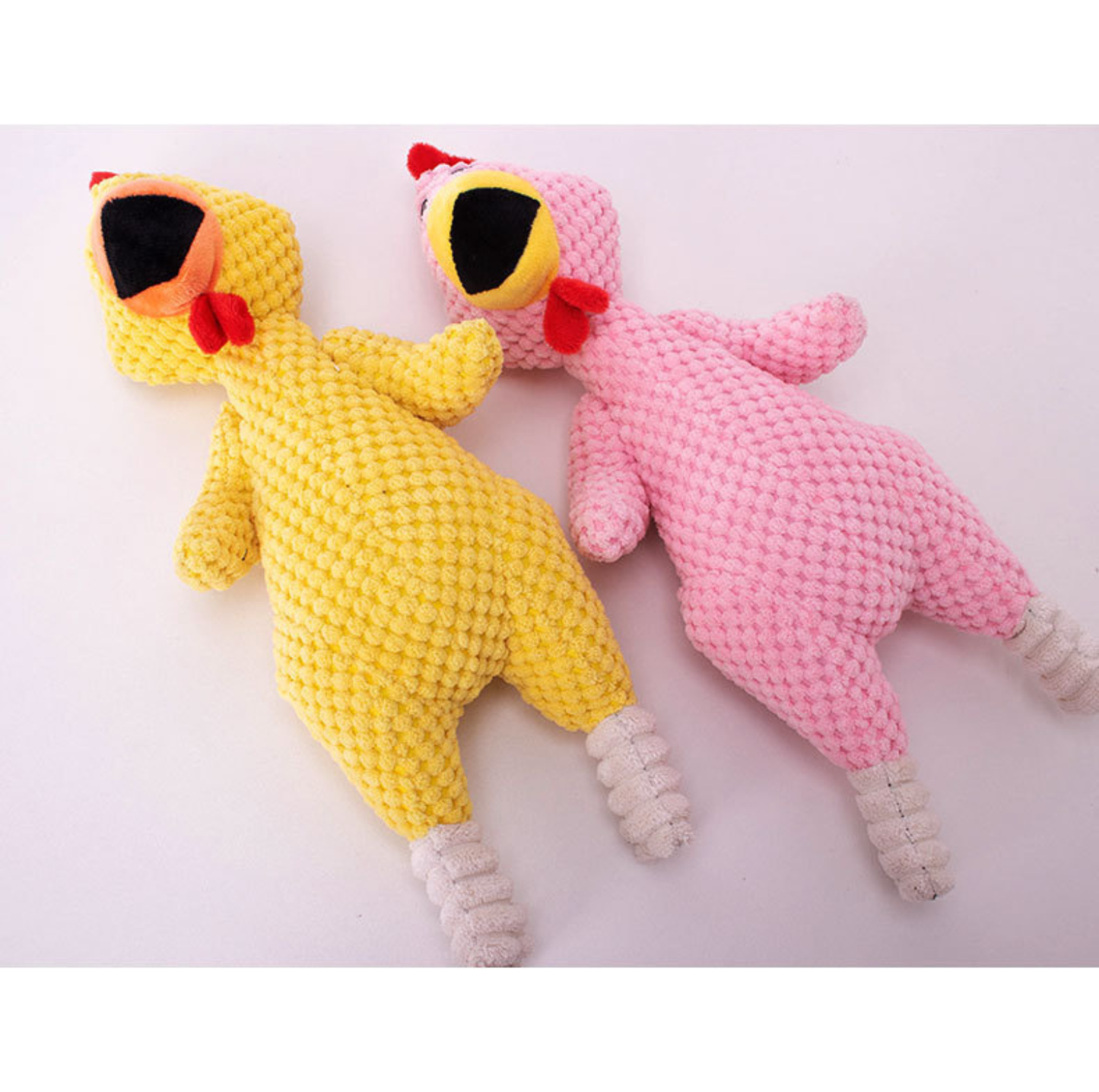 Squeaky Chicken Plush Dog Toy with Built-in Squeaker
