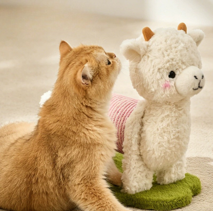 Alpaca Rotating Sisal Cat Scratcher Toy