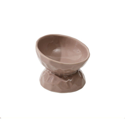 Ceramic Raised Pet Bowl for Cats and Dogs