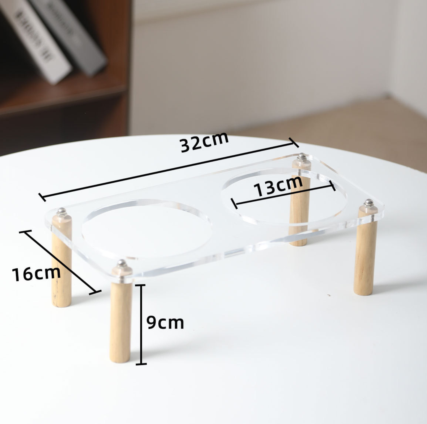 Ceramic Slow Feeder Bowl / Water Bowl with Optional Acrylic Stand