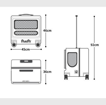 Purrpy "Sugar Cube" Luggage Pet Carrier