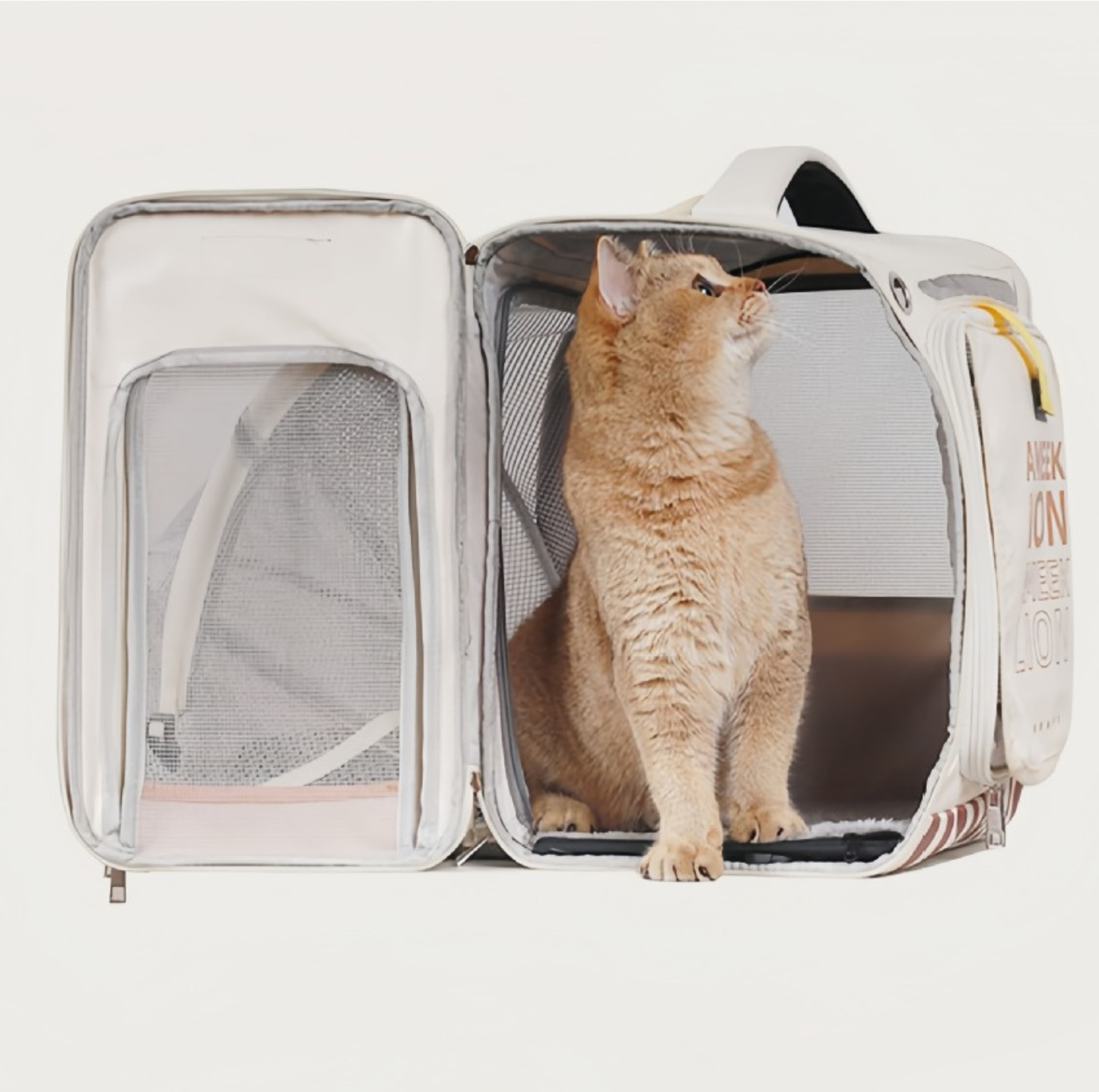 Expandable Pet Backpack Carrier with Mesh Tent