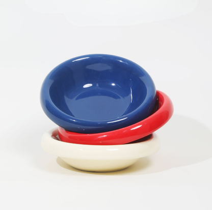 Pop Colour Ceramic Pet Bowl with Elevated Acrylic or Wooden Stand