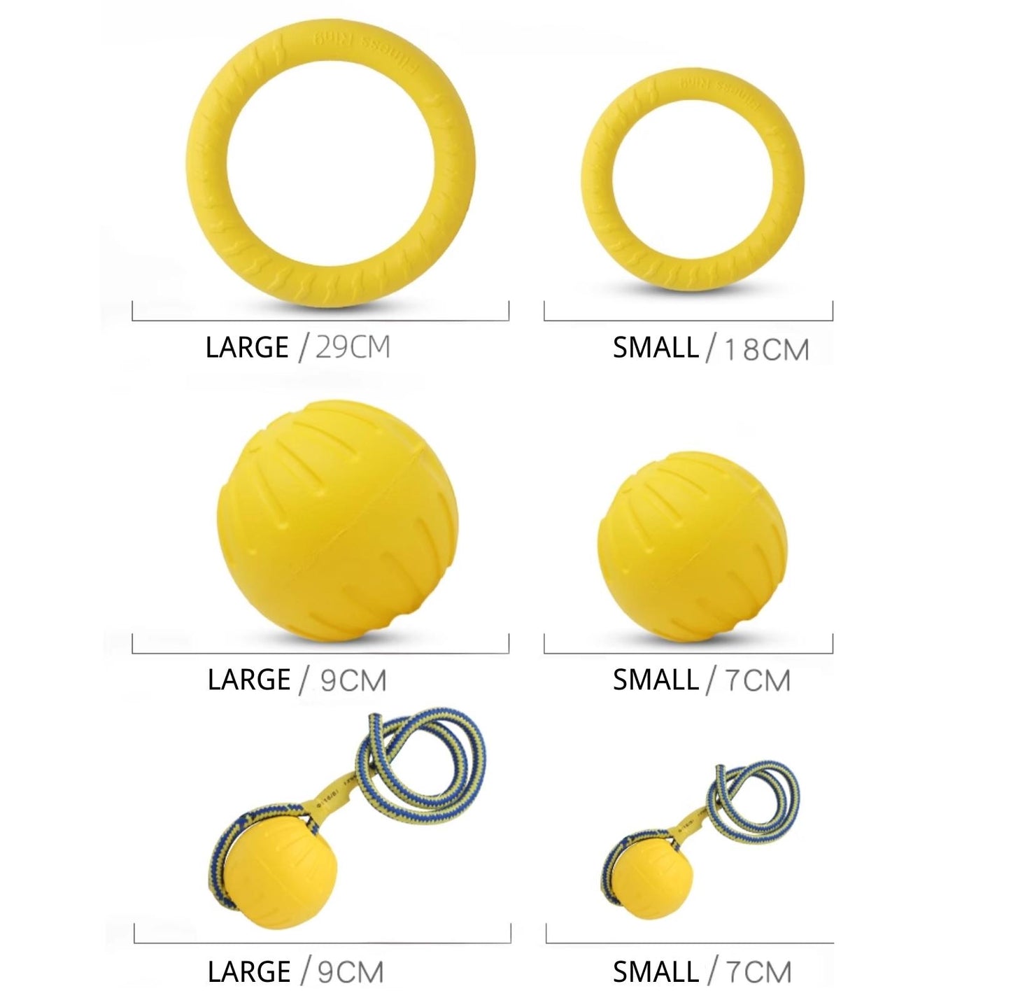 EVA Foam Dog Outdoor Training Toys - Ball & Tug Ring Styles
