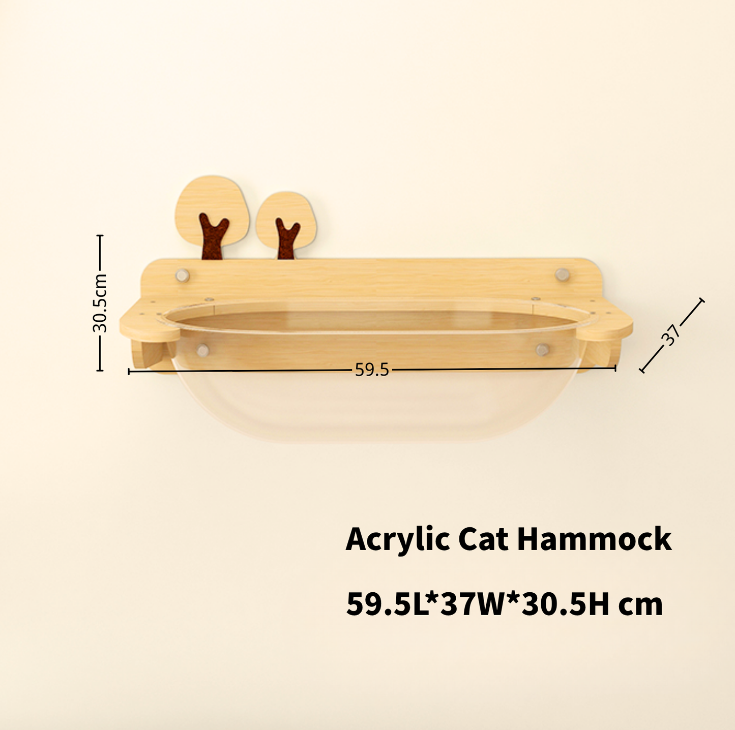 Elk-Themed Wall & Window Cat Playground Set (Screws & Suction Cups Included)