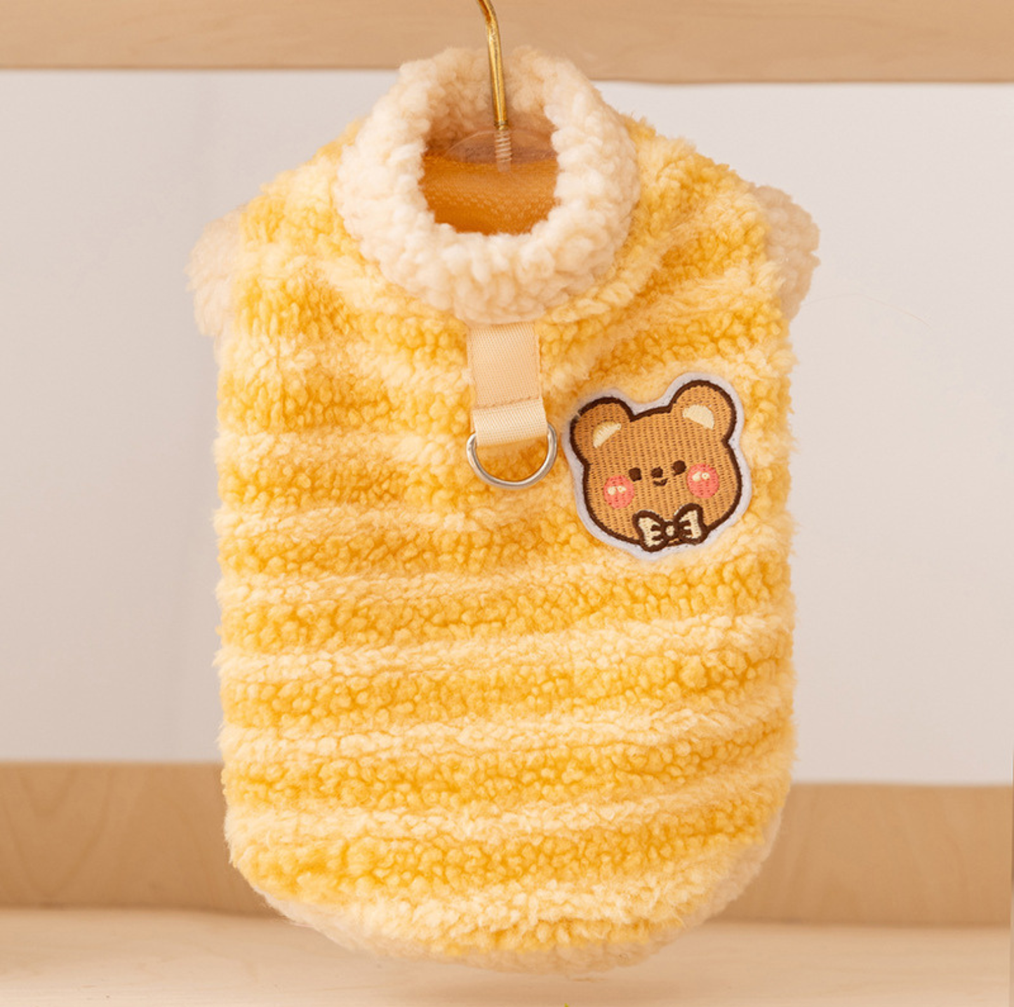 Teddy Fleece Pet Vest with D-Ring