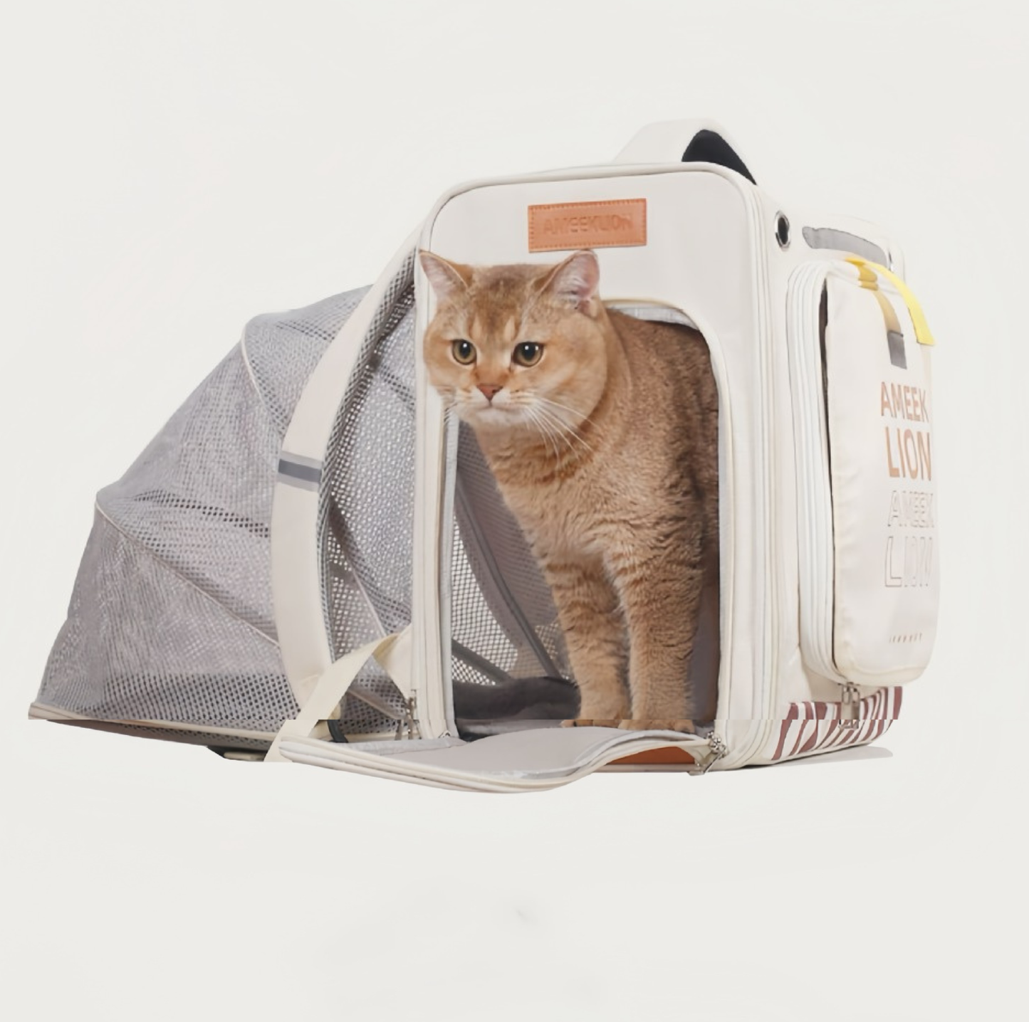Expandable Pet Backpack Carrier with Mesh Tent