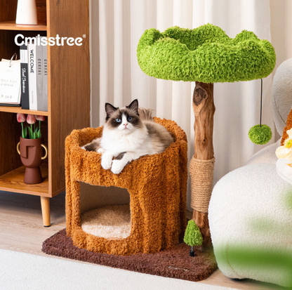 Cmisstree Tree Hollow Solid Wood Cat Tree