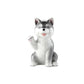 Shiba Dog-Inspired Ceramic Home Decor Ornament- With Randomly Selected Bib Accessory