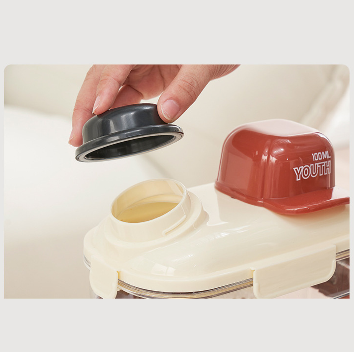 Large Cartoon-Style Sealed Pet Food Container with Measuring Cup - 3.6L