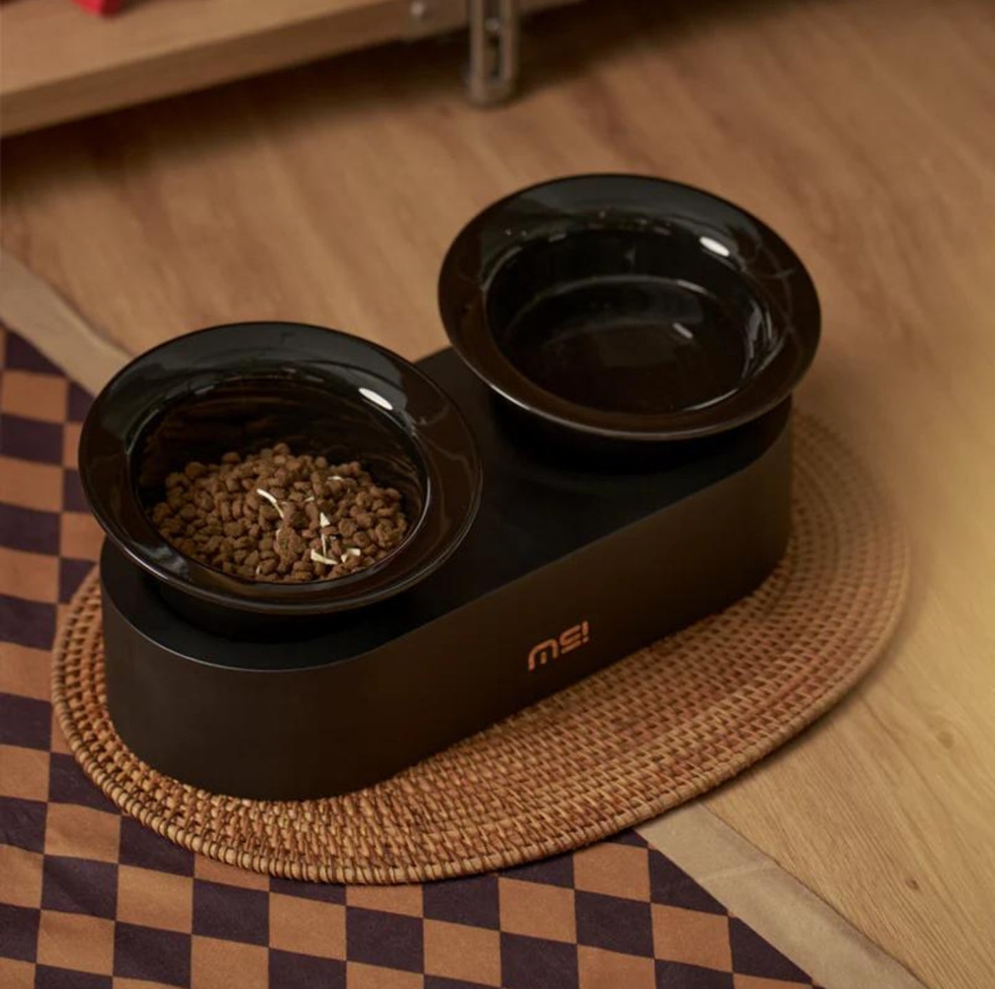 MAKESURE Jingle 2-in-1 Ceramic Pet Bowl Set for Food & Water Cat Bowls