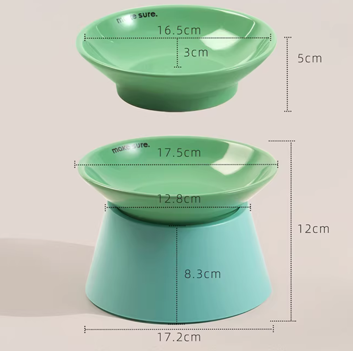 Makesure Tawa Elevated Ceramic Pet Bowl