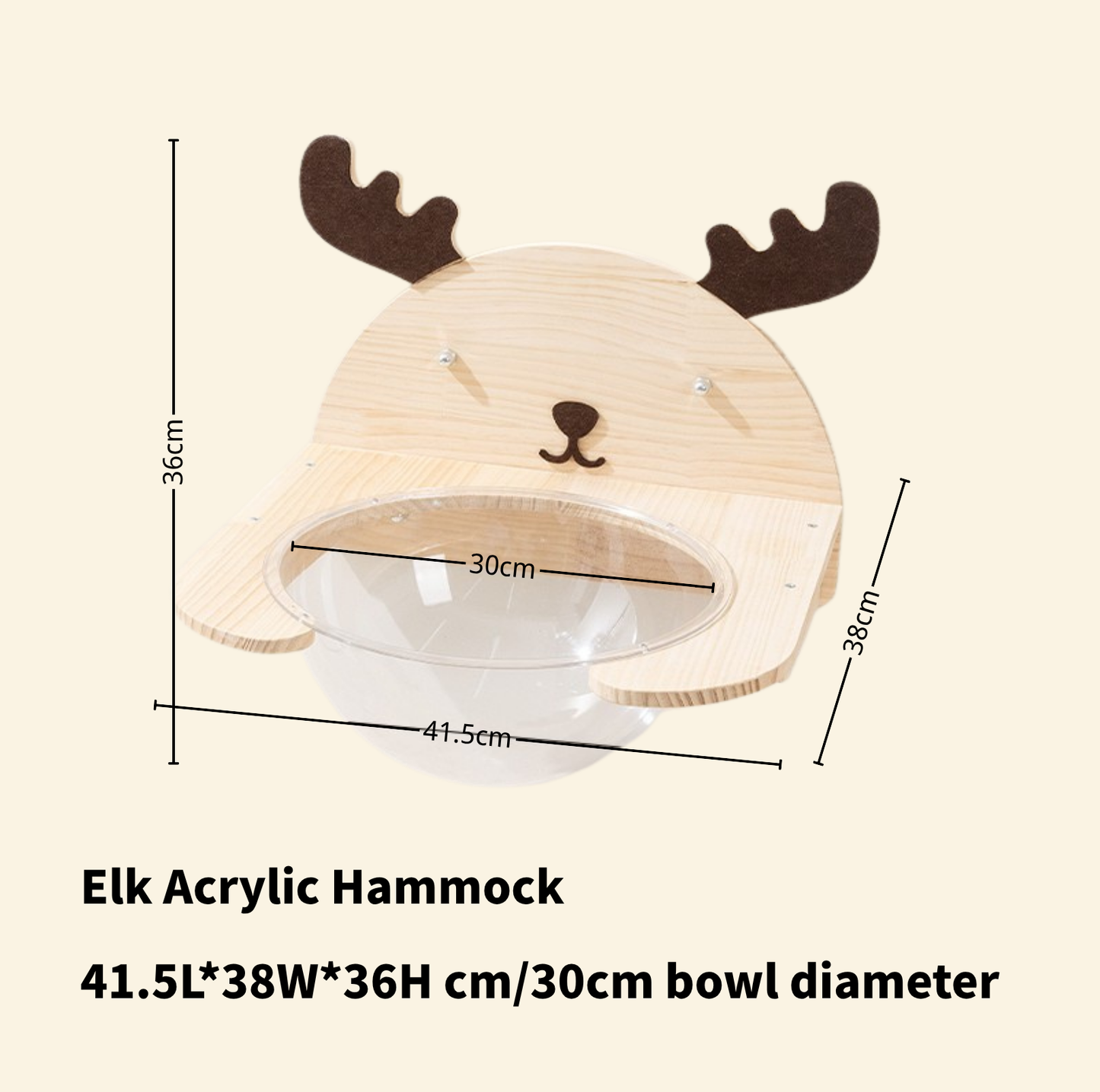Elk-Themed Wall & Window Cat Playground Set (Screws & Suction Cups Included)