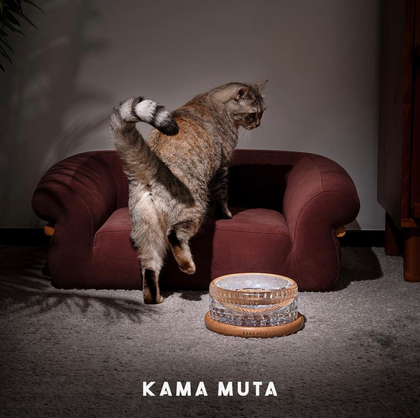 KAMA MUTA Bread Pet Bed - Italian-Inspired Design with Memory Foam and Ash Wood Frame