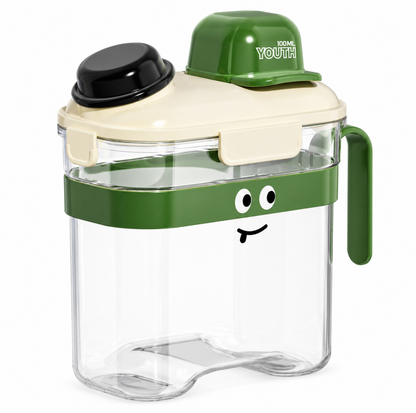 Large Cartoon-Style Sealed Pet Food Container with Measuring Cup - 3.6L