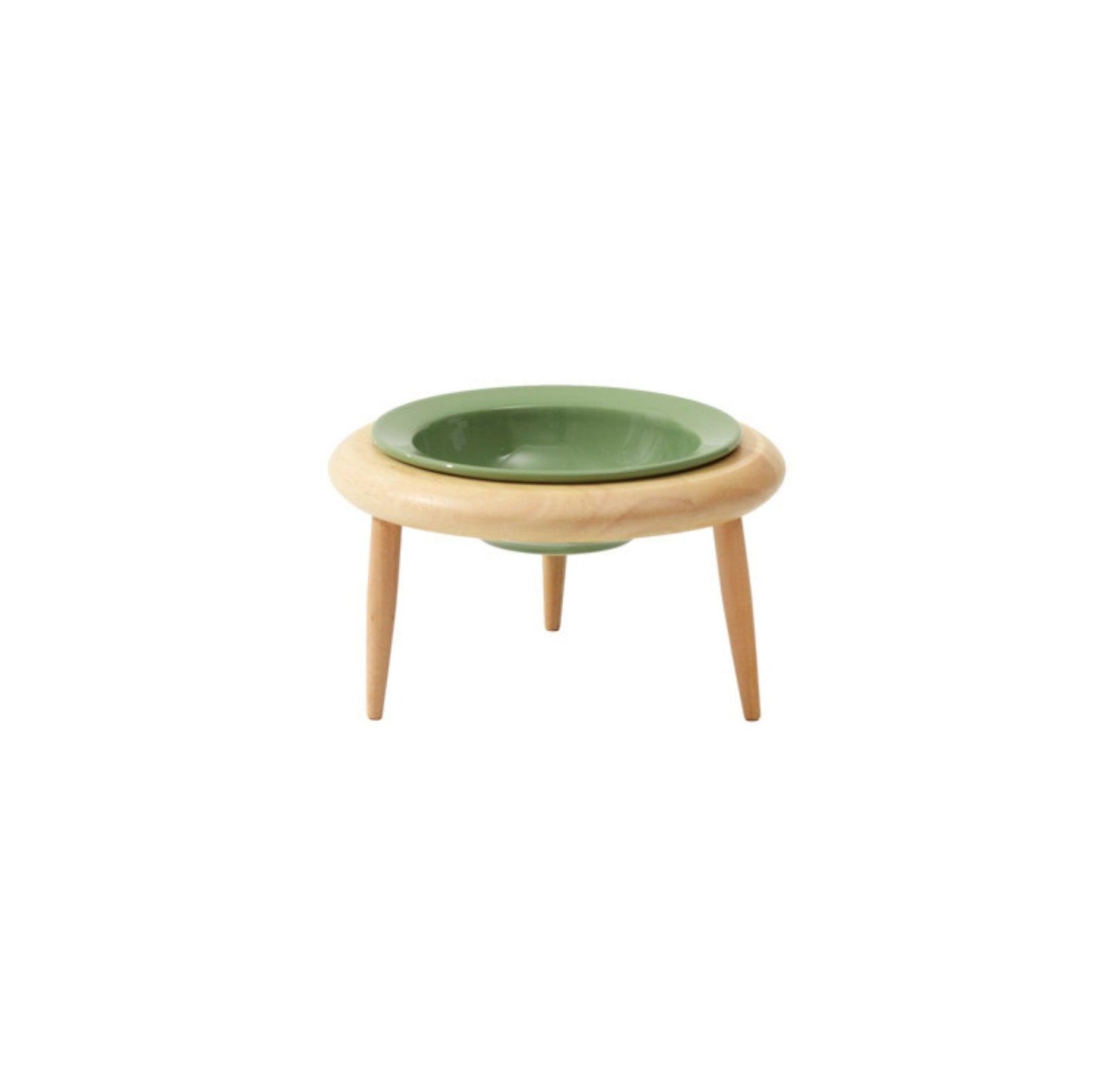 UFO Styled Tilted Cat and Dog Bowl with Elevated Stand