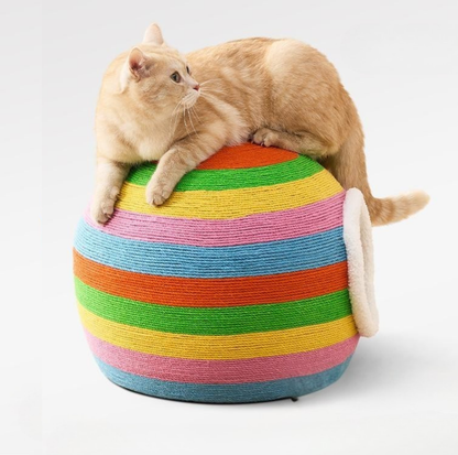 Rainbow Round Sisal Cat Cave