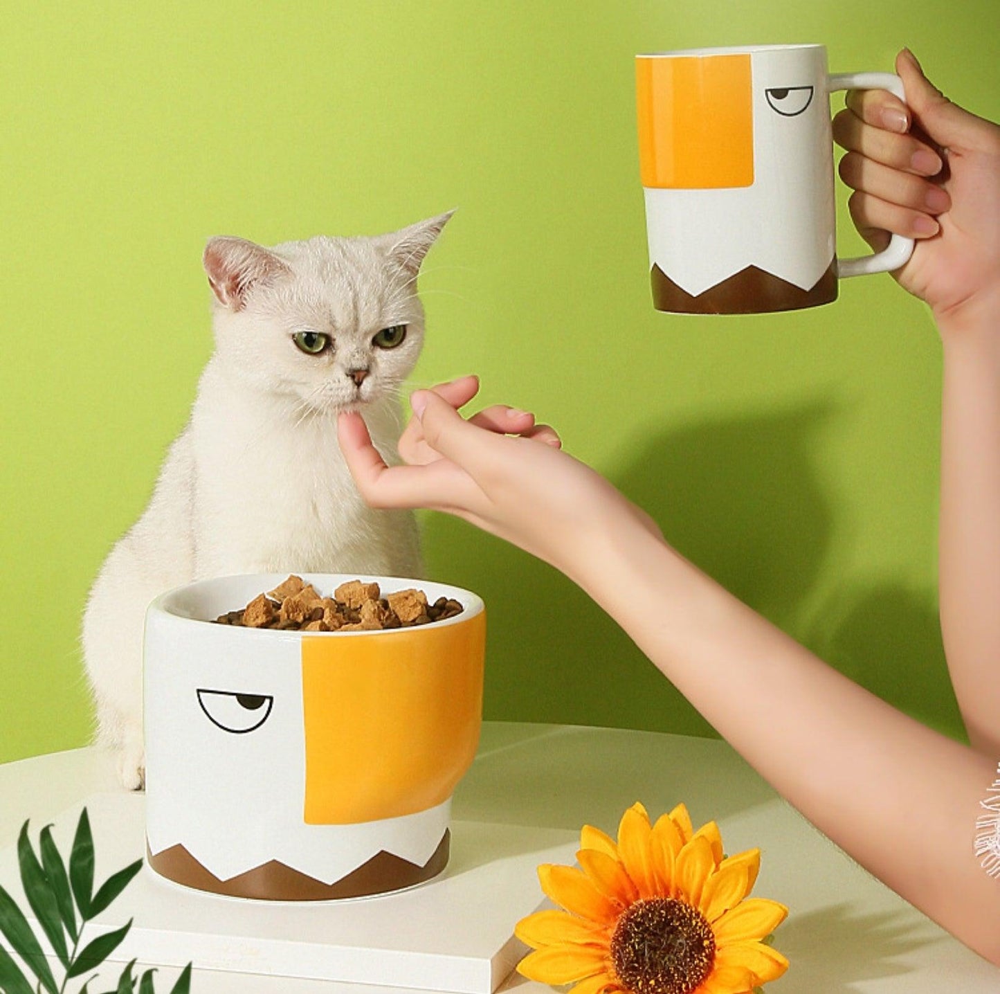 Gribouille pet bowl matching mug