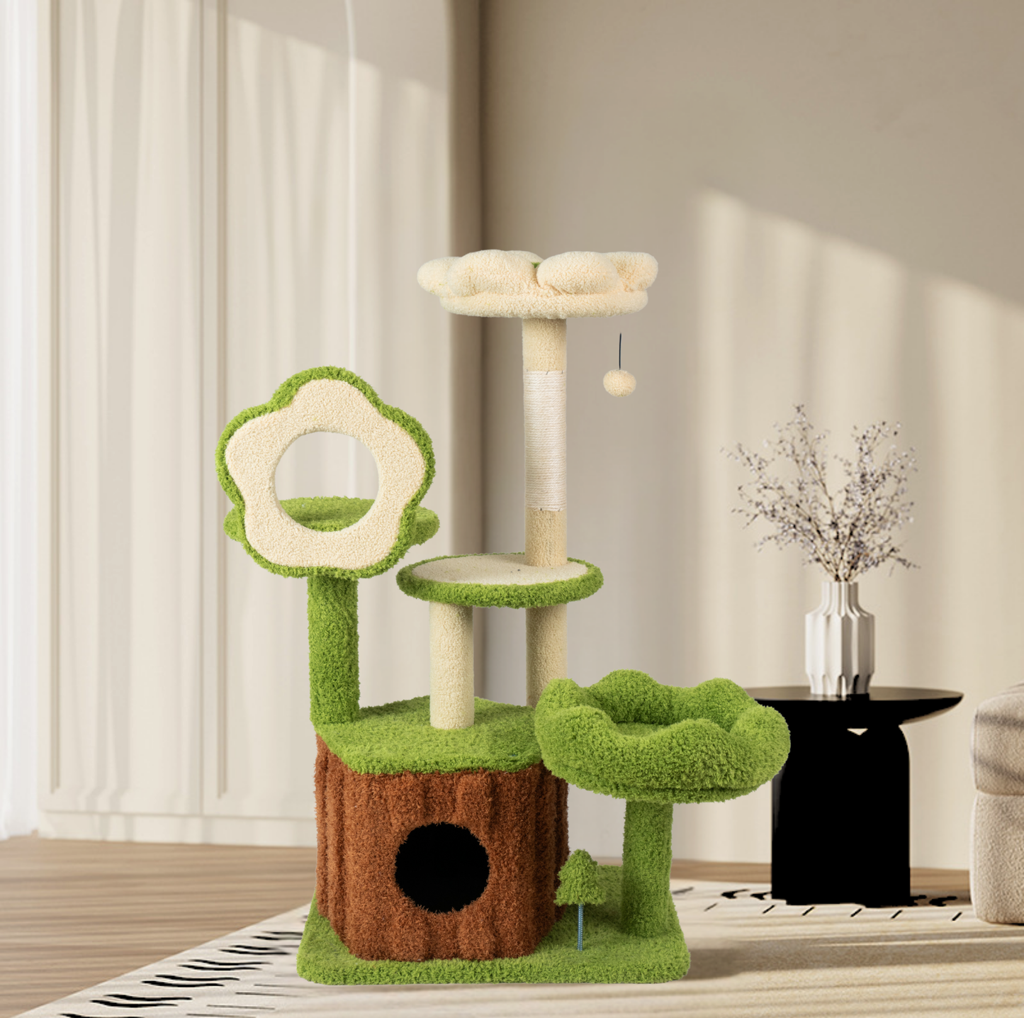 Medium Forest Dream Cat Tree – Multi-Level Plush Tower 103cm (KGR06)