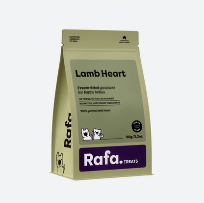 RAFA Raw Freeze-Dried Treats | Human-Grade Lamb Heart