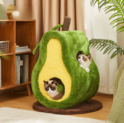 Cmisstree Avocado Multifunctional Cat Scratching Post and Bed