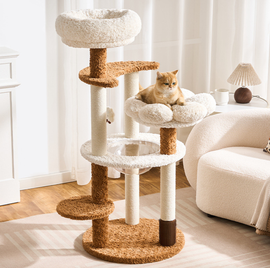 Natural Bloom Multi-Platform Cat Tree