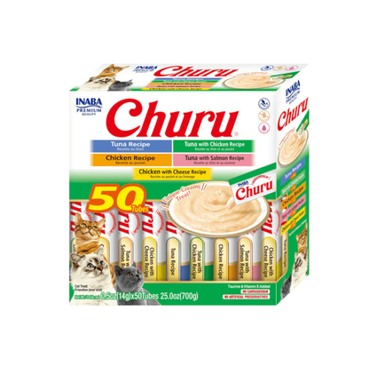 INABA Churu Tuna & Chicken Variety Cat Treat Tubes-50*14g