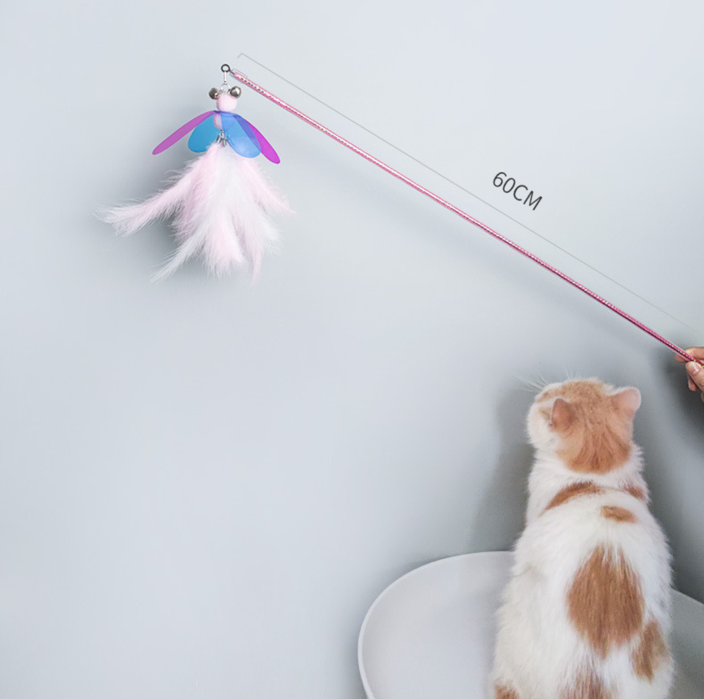 Magic Feather Telescopic Cat Stick– Extendable Interactive Teaser