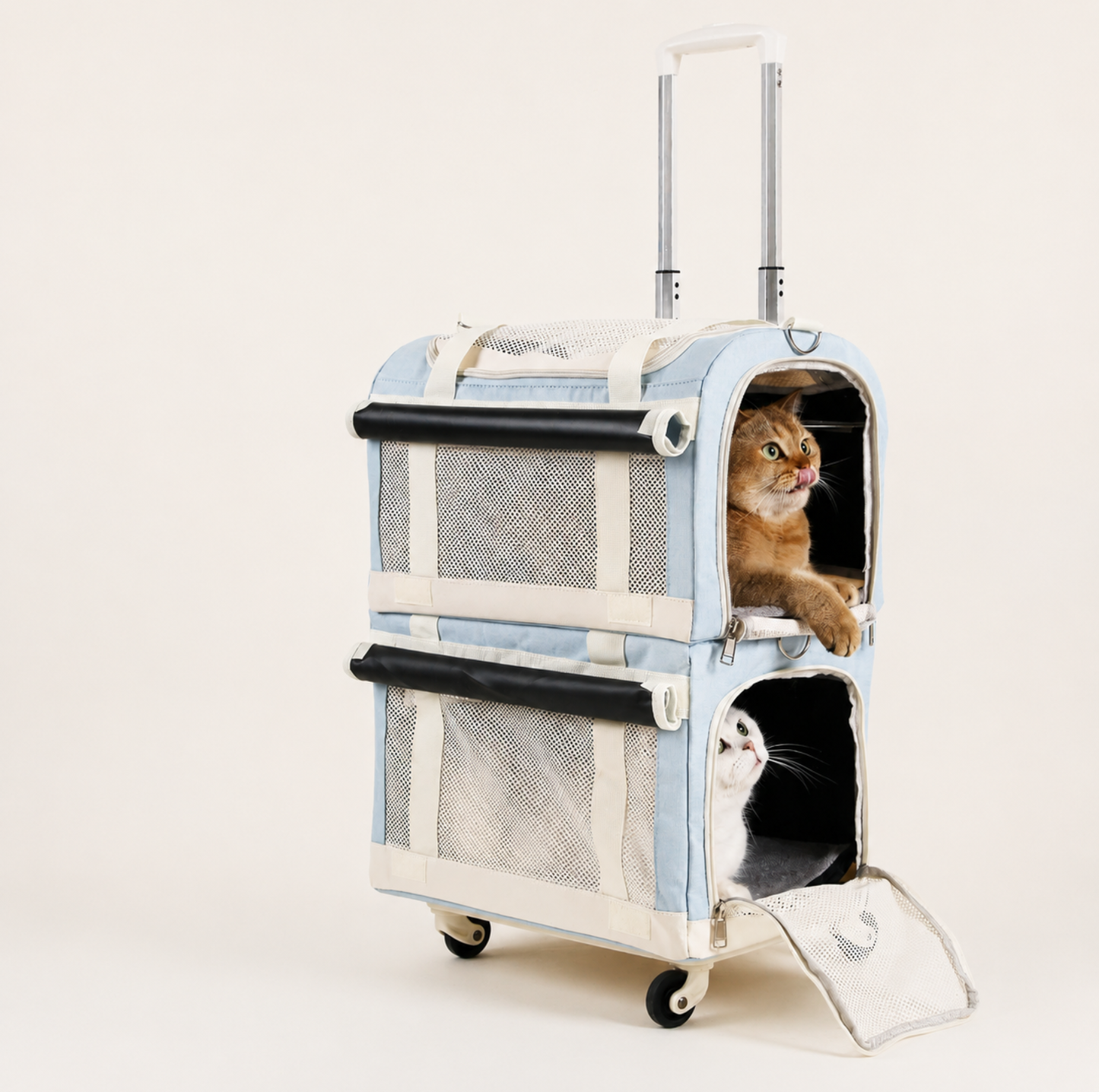Double-Decker Detachable Pet Carrier Stroller