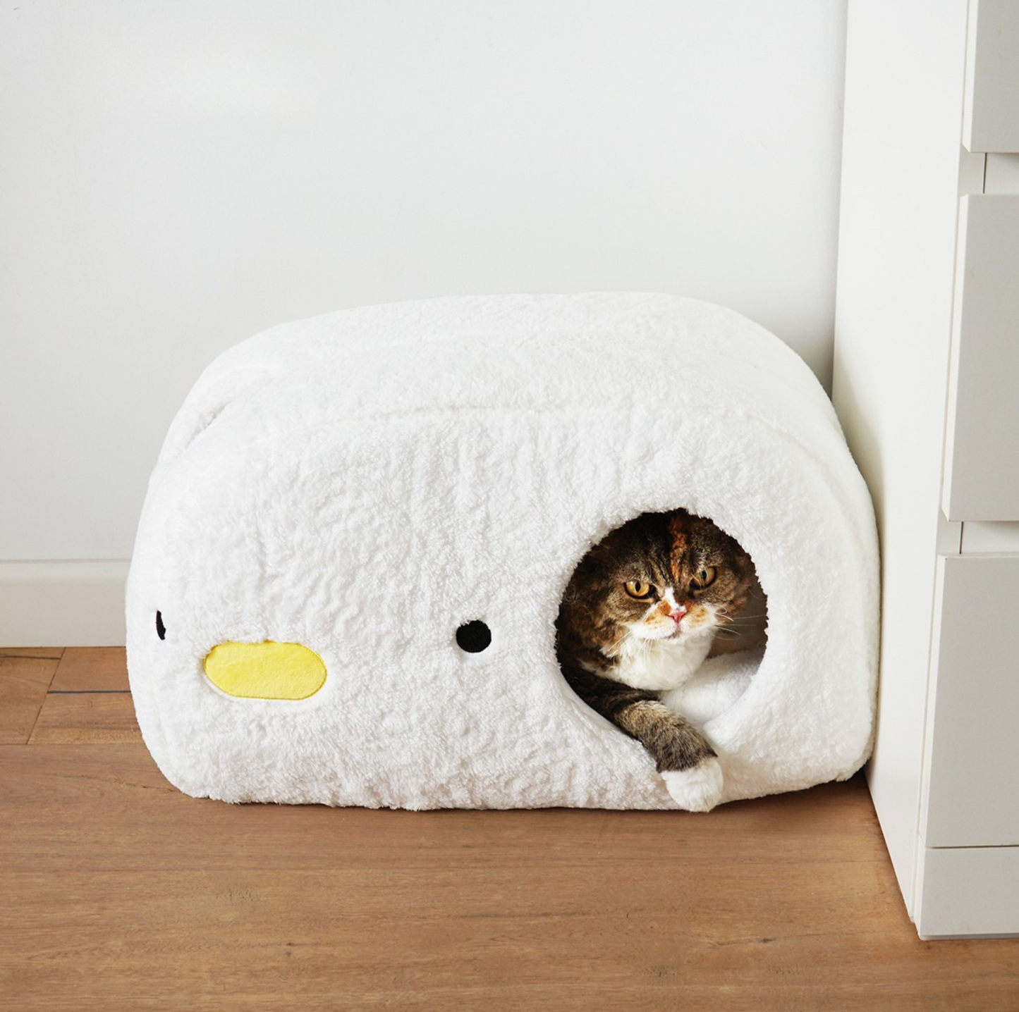 Purroom Little Chicken Series – “Little Chicken Bun” Plush Cat Bed