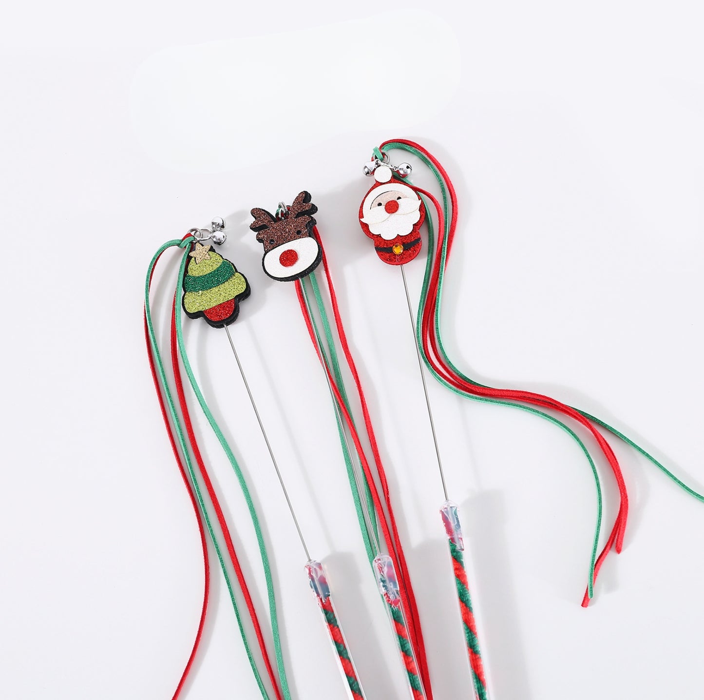 Christmas Cat Teaser Wand - Festive, Interactive Fun with Jingle Bell