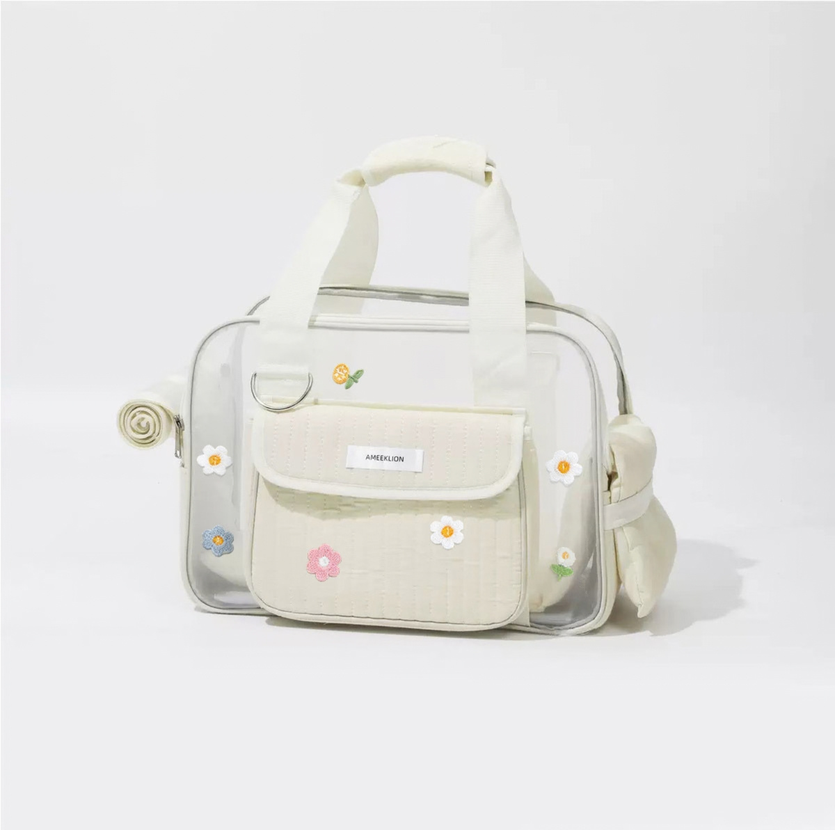 Knitted Flower Mesh Pet Carrier Bag With Shoulder Strap – Up to 6 kg