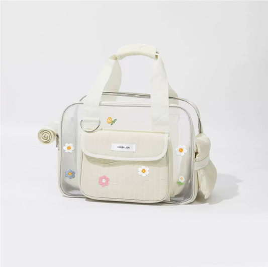 Knitted Flower Mesh Pet Carrier Bag With Shoulder Strap – Up to 6 kg