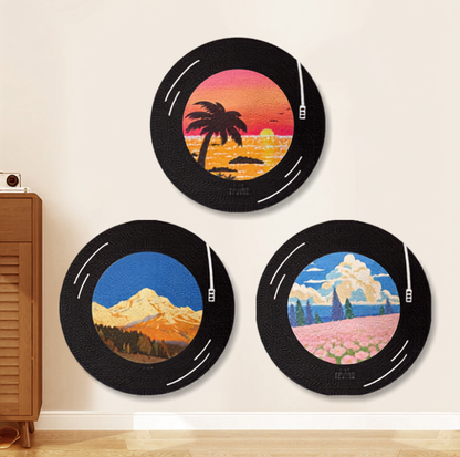 Vinyl Record Rotating Cardboard Cat Scratcher